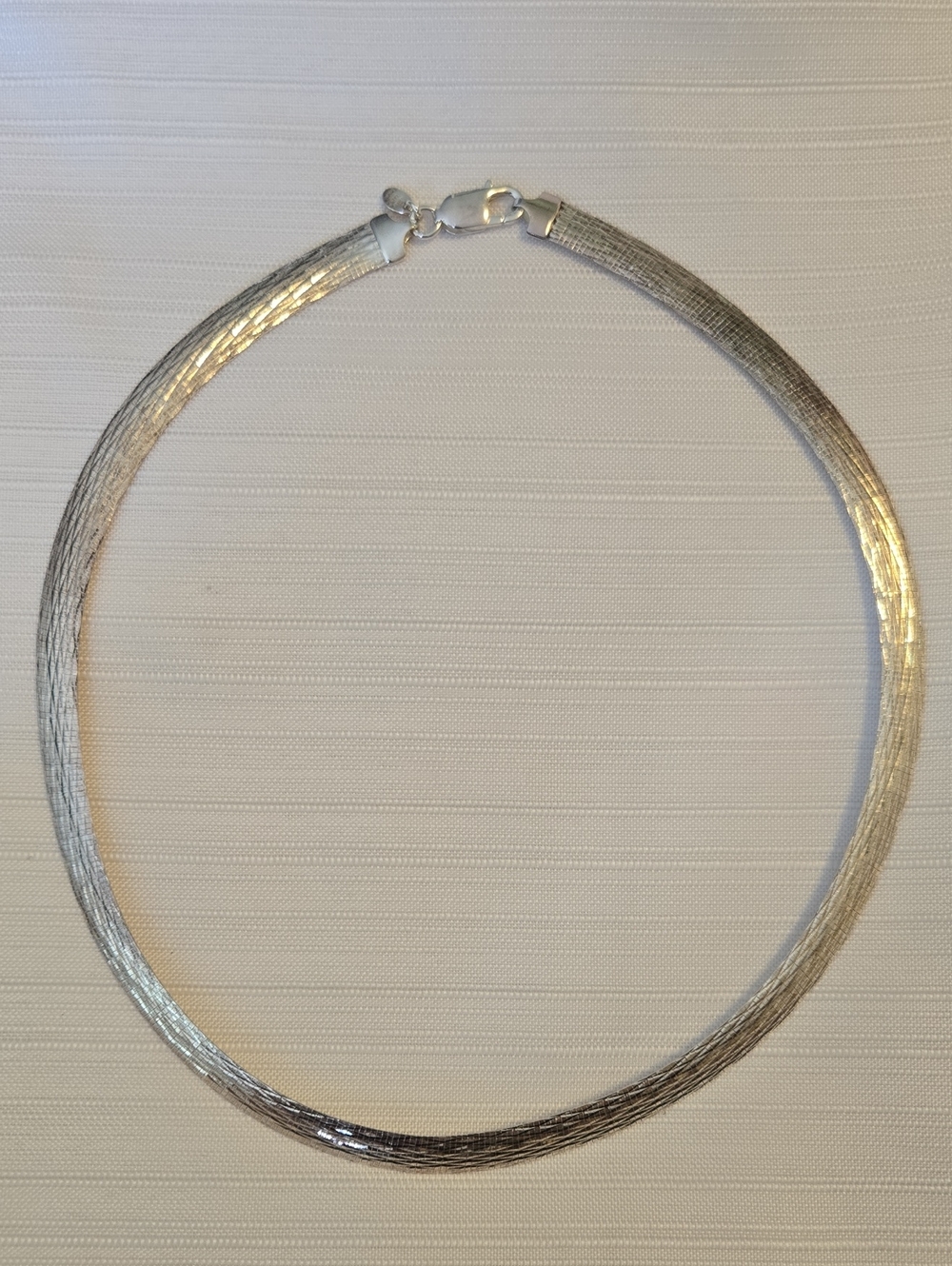 Reversible Silver Collar Necklace